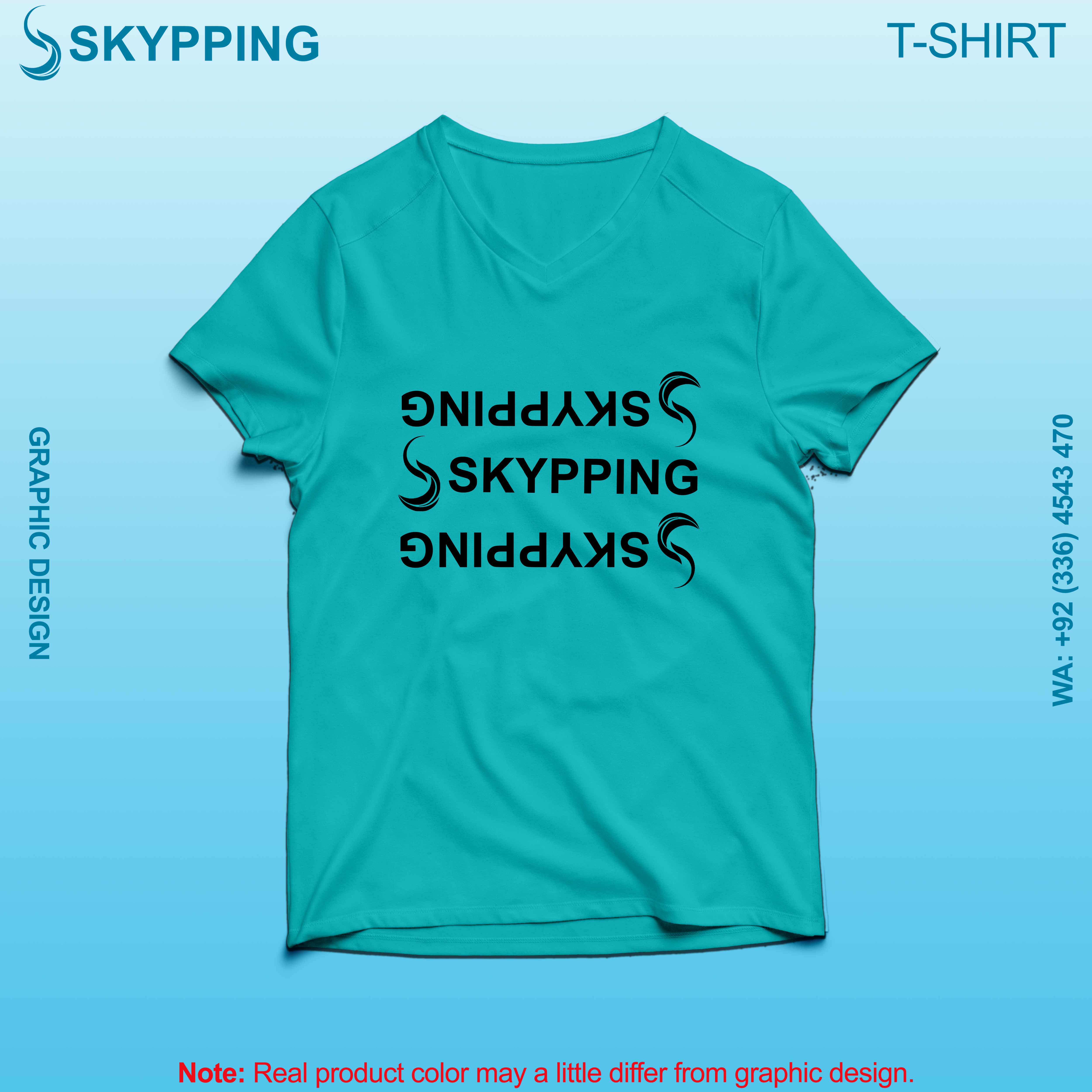 V-Neck Short set-in style sleeve long length t-shirt with shoulder panel for men